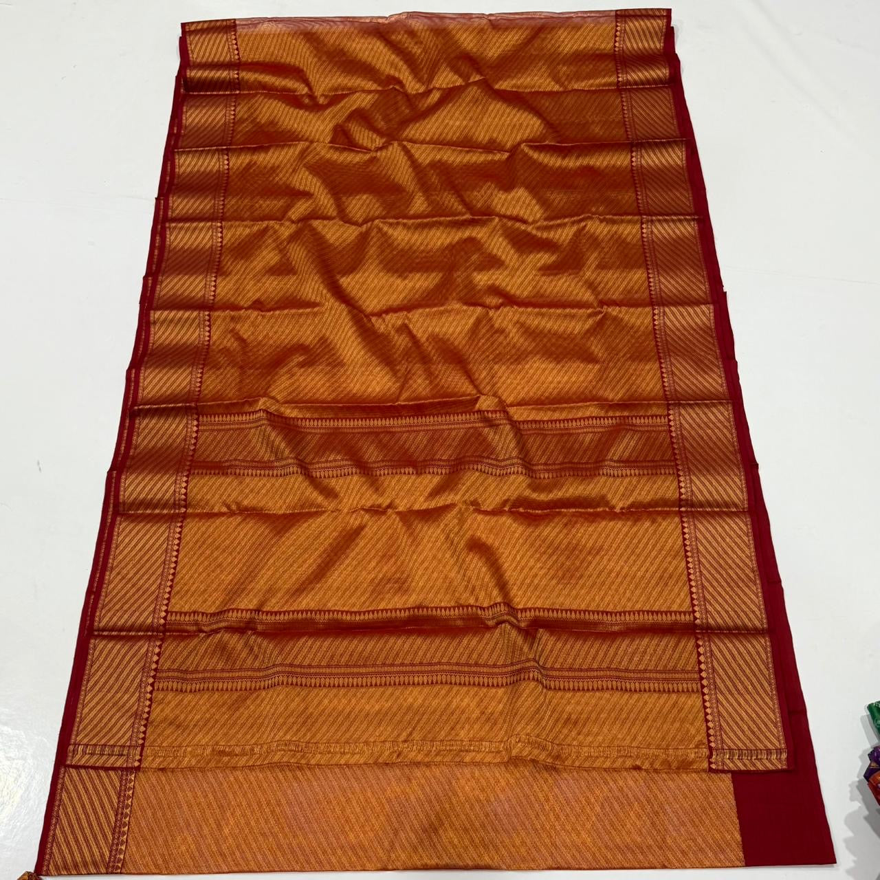Golden Zari Chanderi Silk Saree – Traditional & Premium