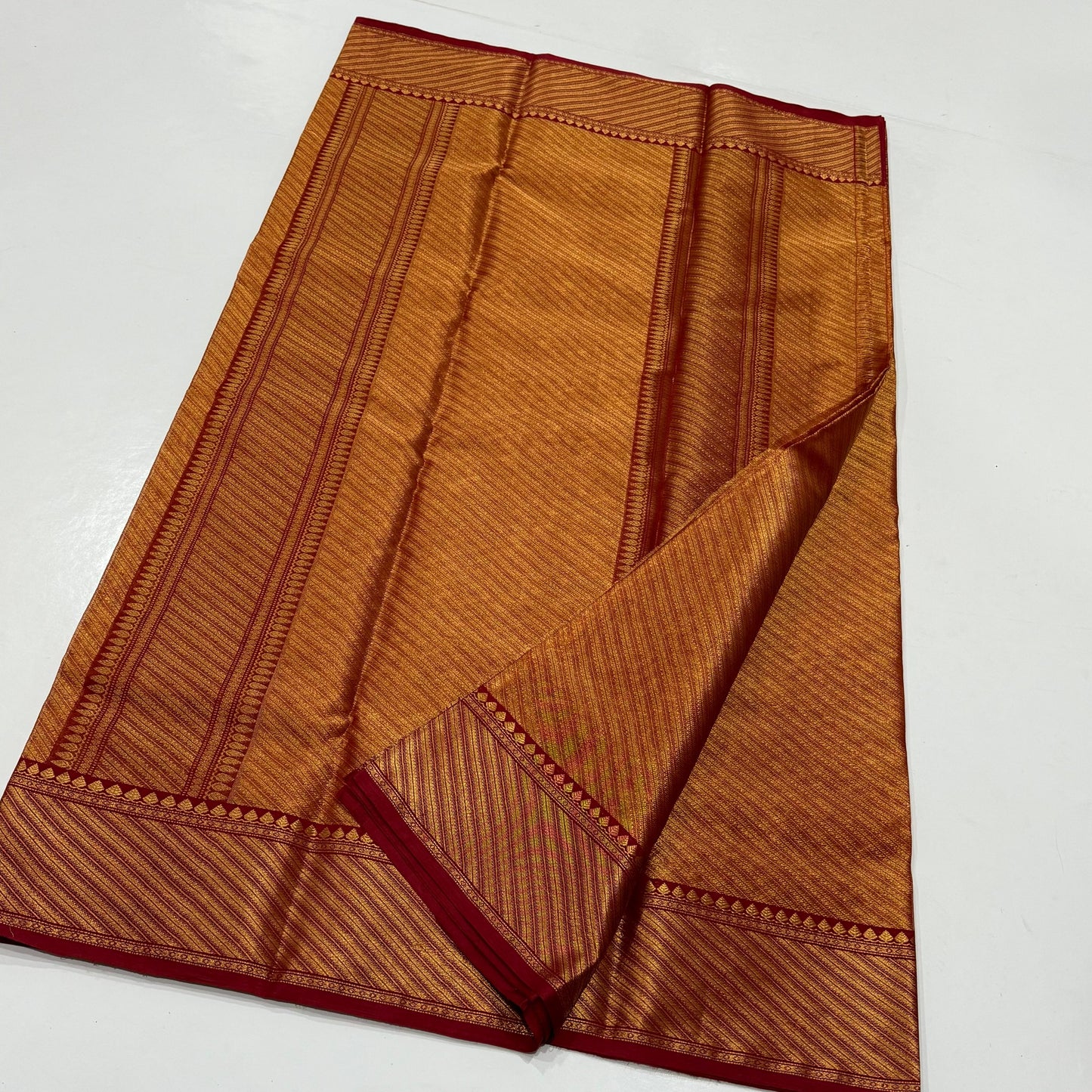 Golden Zari Chanderi Silk Saree – Traditional & Premium
