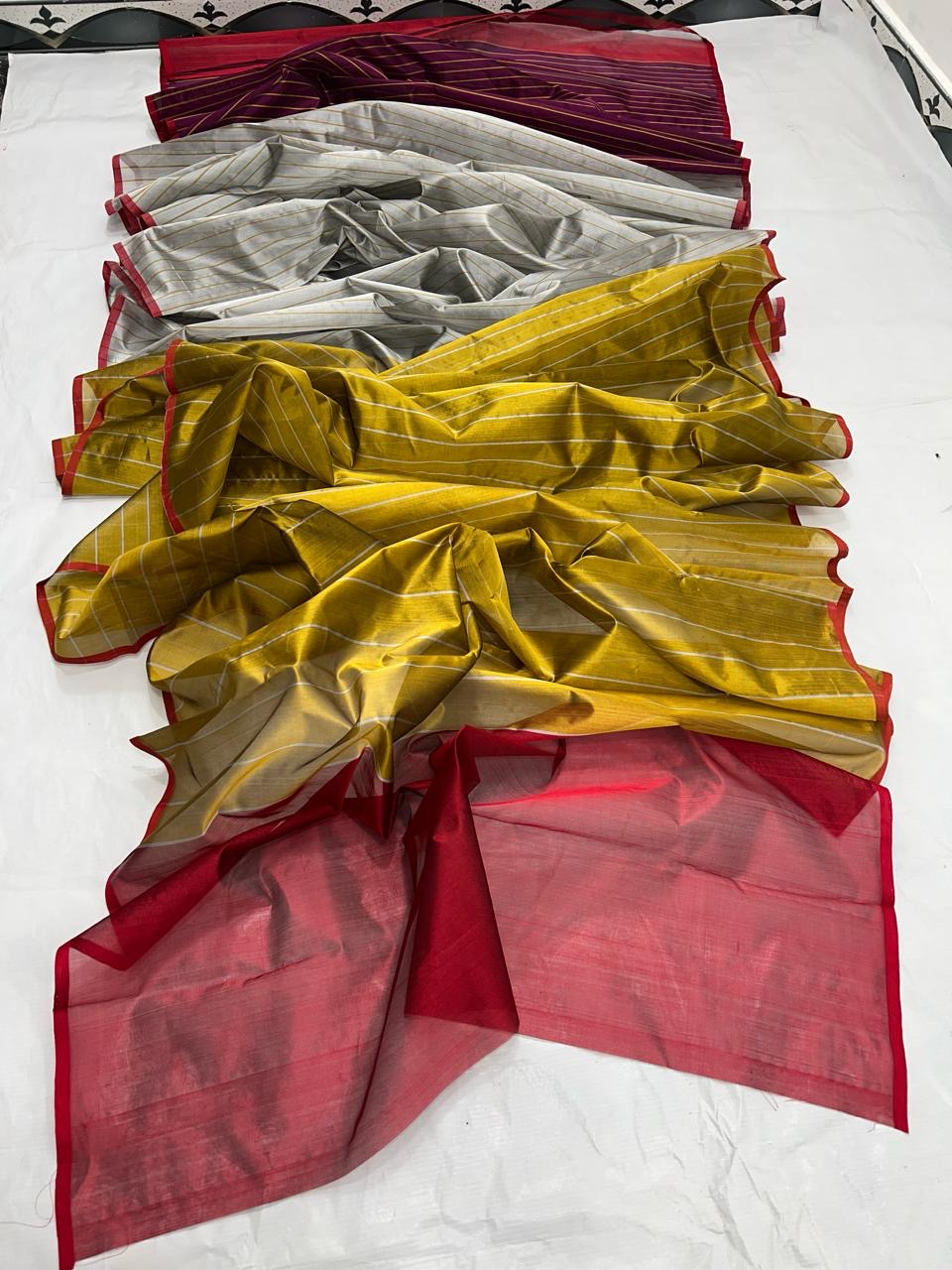 Pure Chanderi fancy silk saree Chanderi saree wala