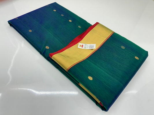 Classic Dual Shade Chanderi Silk Saree – Festive Wear