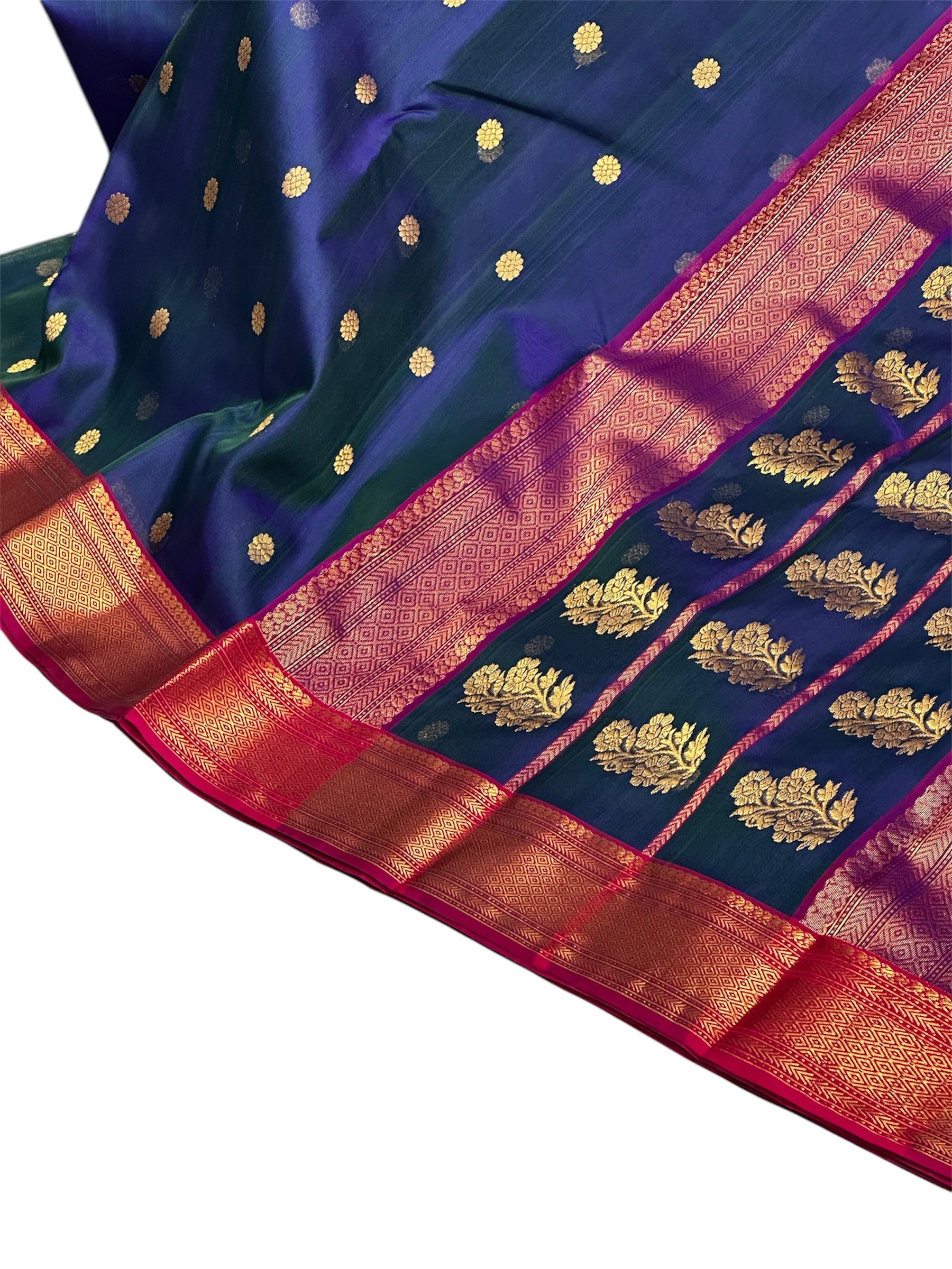 Chanderi handwoven silk saree Chanderi saree wala