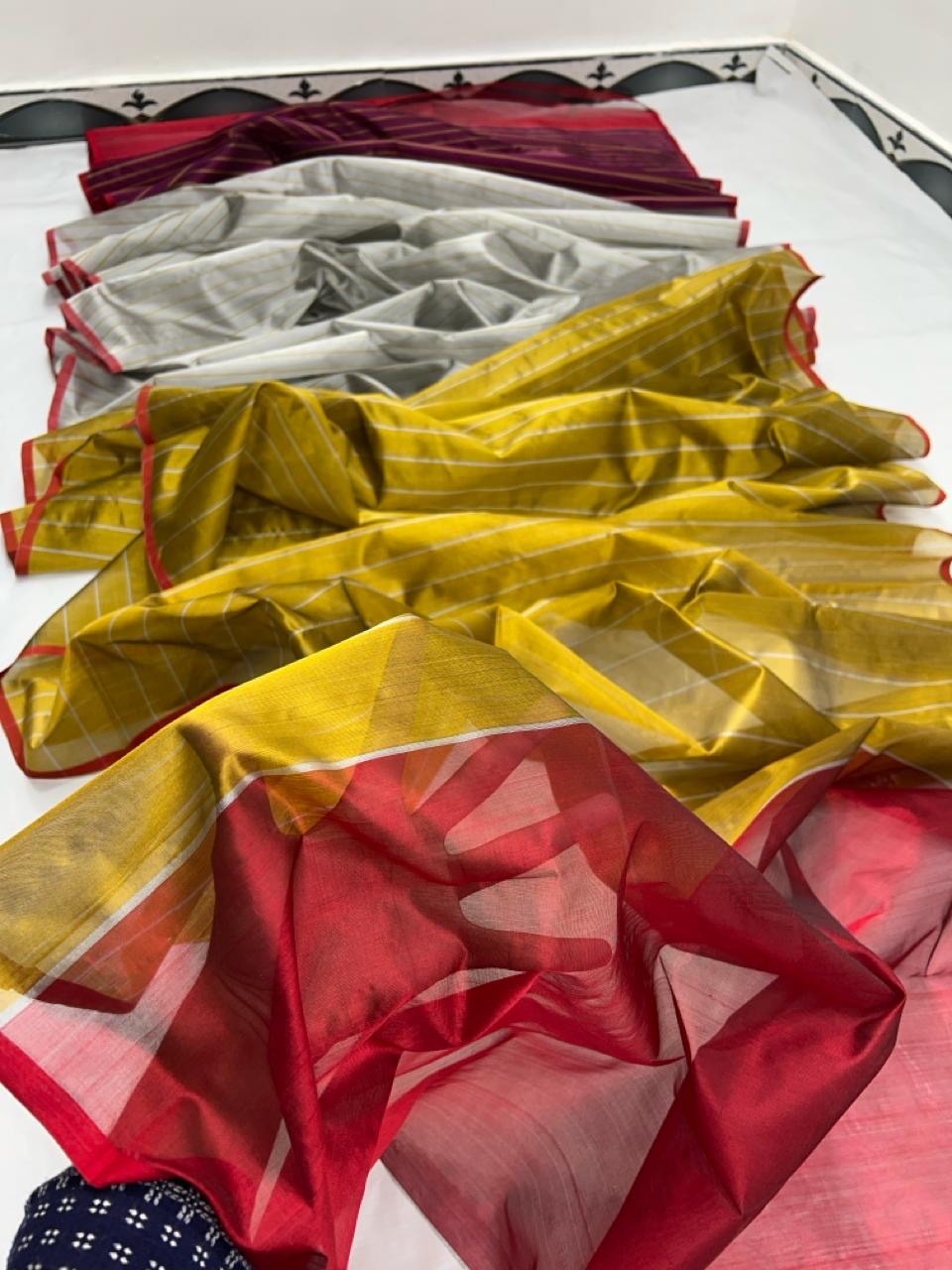 Pure Chanderi fancy silk saree Chanderi saree wala