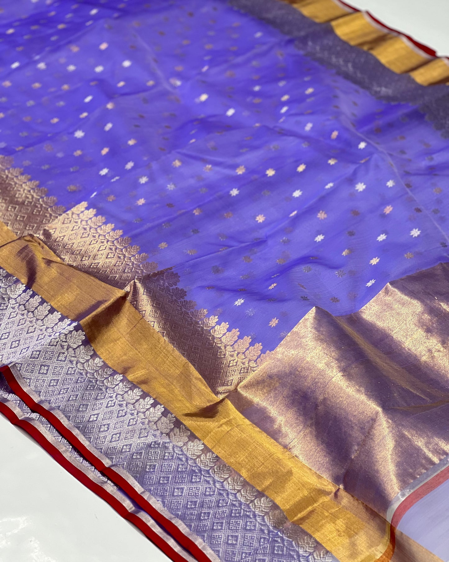 Lavender colour daule border chanderi saree Chanderi saree wala