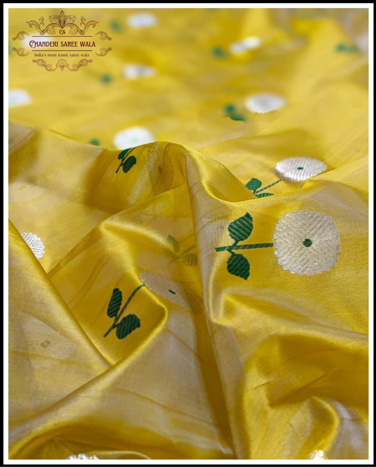 Mustard colour chanderi silk saree|pattu soft silk saree|flower motifs Chanderi saree wala