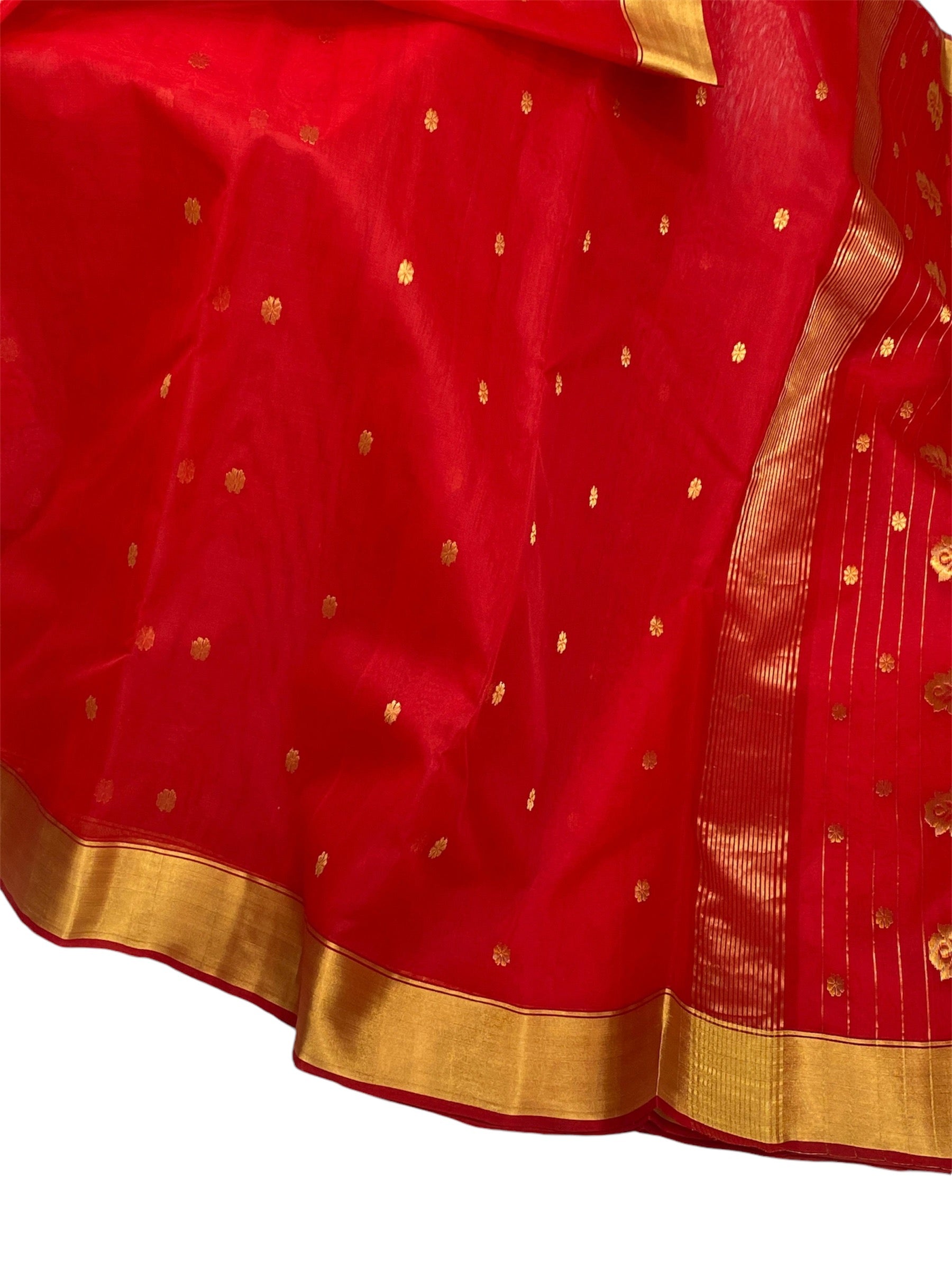Red colour chanderi silk sarees Chanderi saree wala