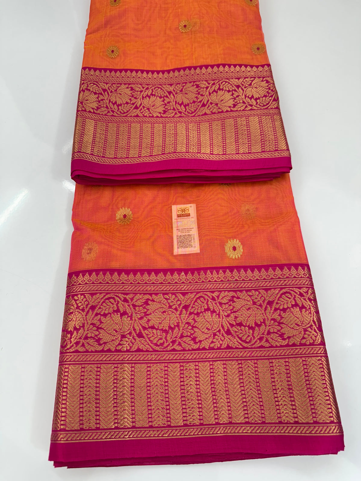 Authentic Pure Chanderi Silk Saree – Handwoven Heritage Silk saree