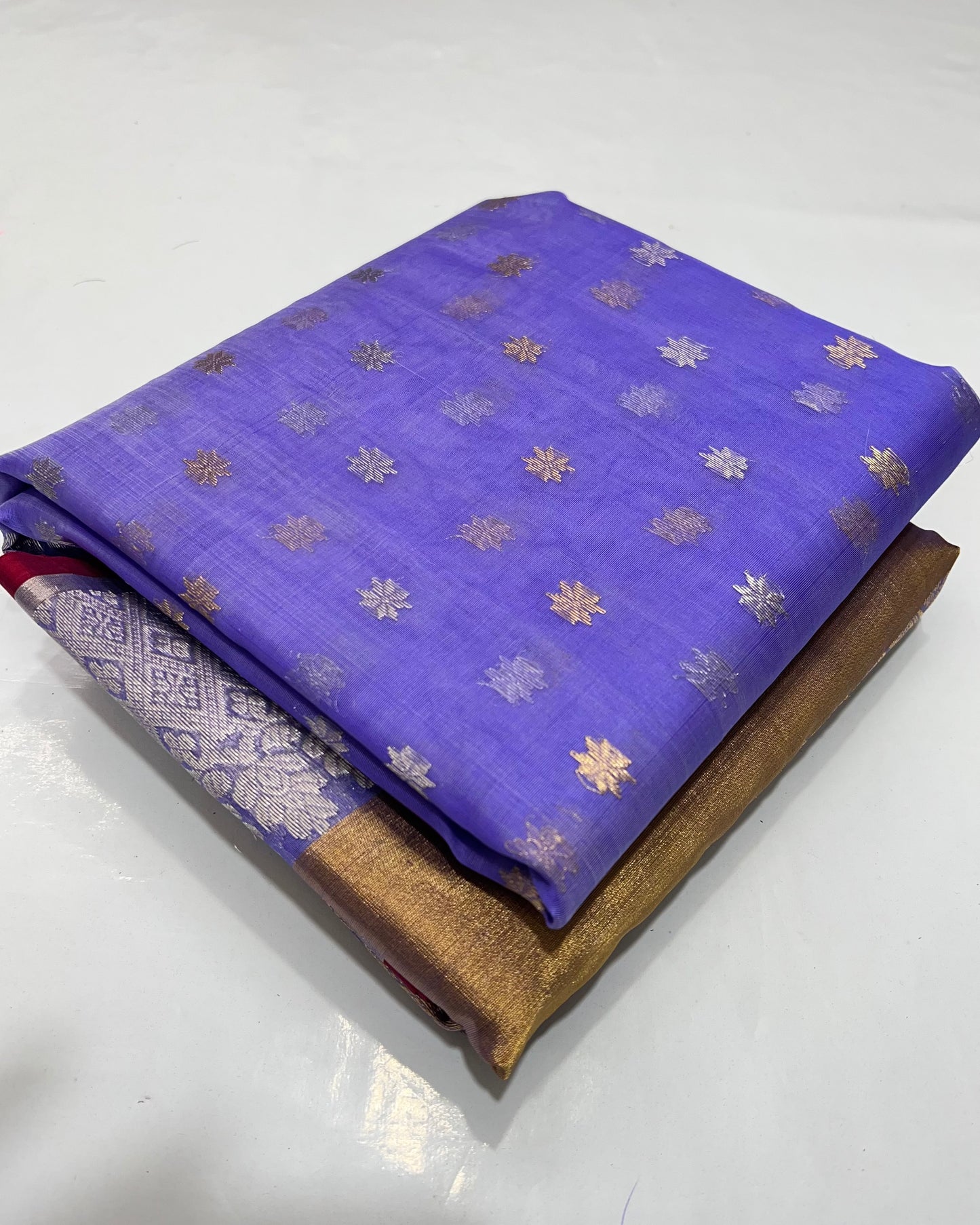 Lavender colour daule border chanderi saree Chanderi saree wala