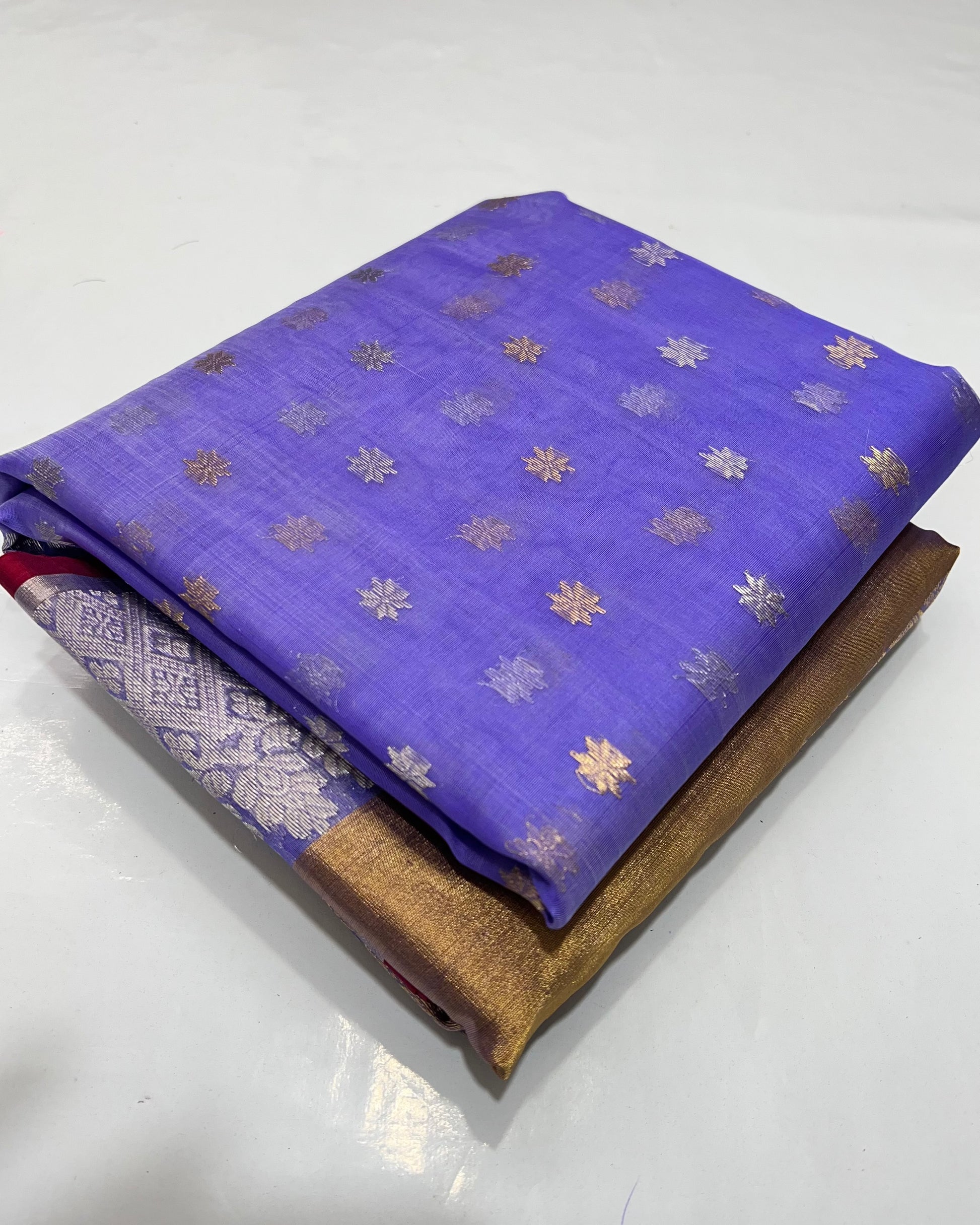 Lavender colour daule border chanderi saree Chanderi saree wala