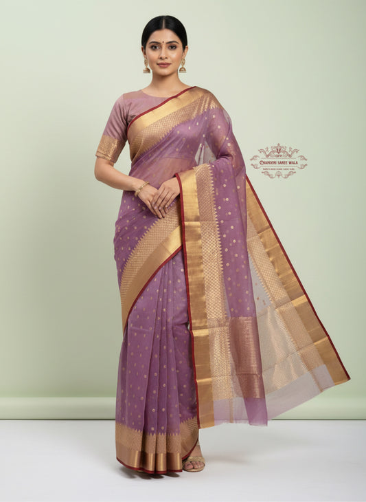 Chanderi pure katan silk sarees