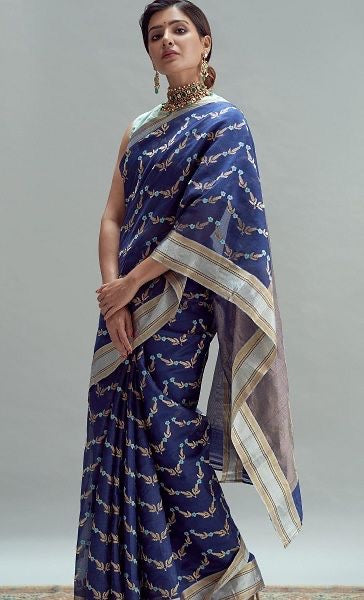 Premium Pattu Silk All Over Jaal Chanderi Saree